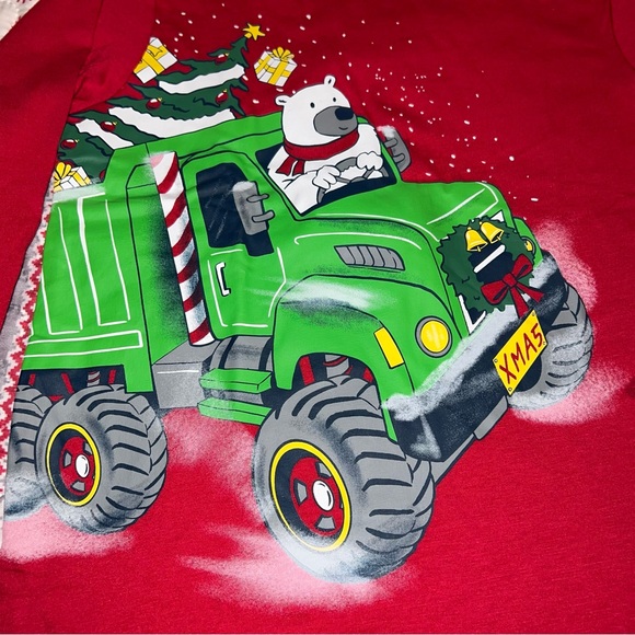 The Children’s Place Toddler Boys Size 5T New NWT Christmas Shirt Truck Bear TCP - Picture 2 of 3